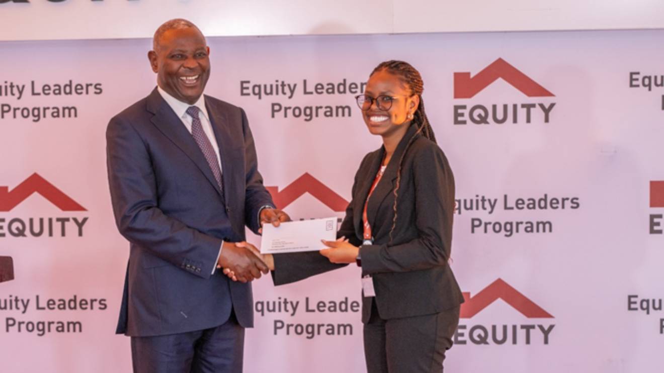 James Mwangi and an Equity Leadership Program beneficiary. PHOTO/OURTESY